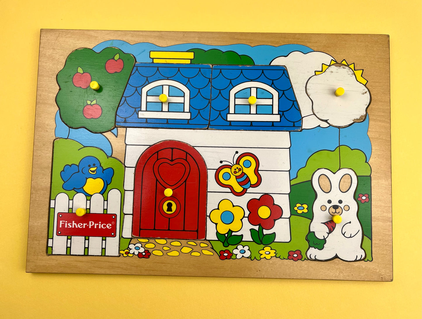 Puzzle en bois vintage Fisher-Price