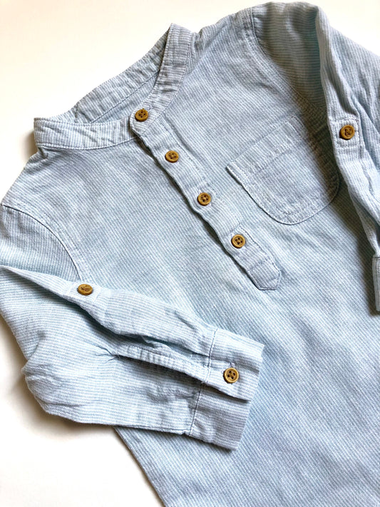 Chemise rayée bleue Kiabi 12 mois