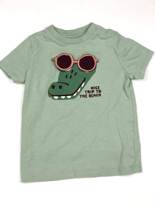 T-shirt crocodile vert Kiabi 2 ans