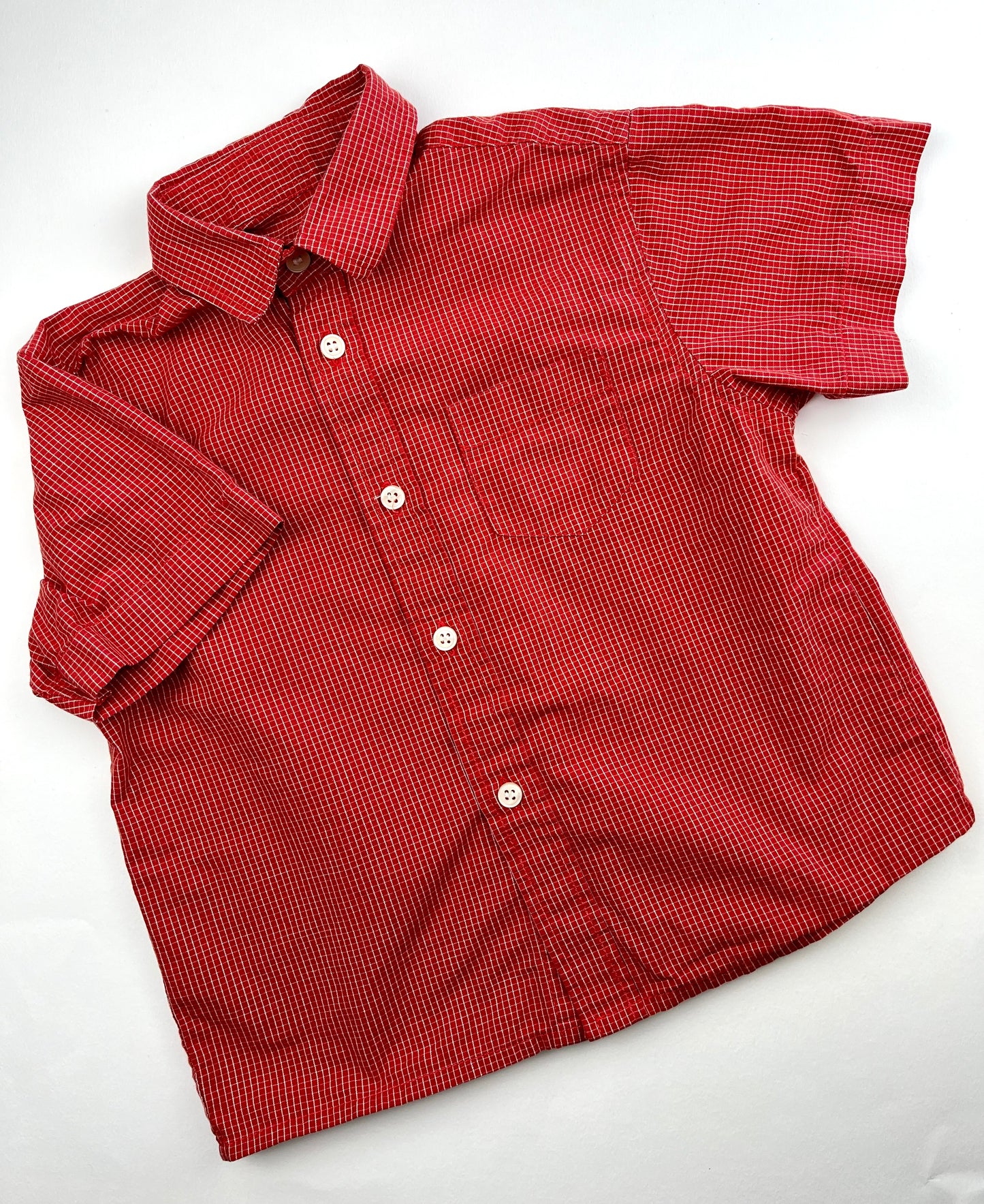 Chemise à carreaux rouge vintage Prénatal 18 mois