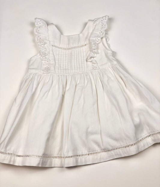 Robe brodée blanche Du Pareil Au Même 9 mois