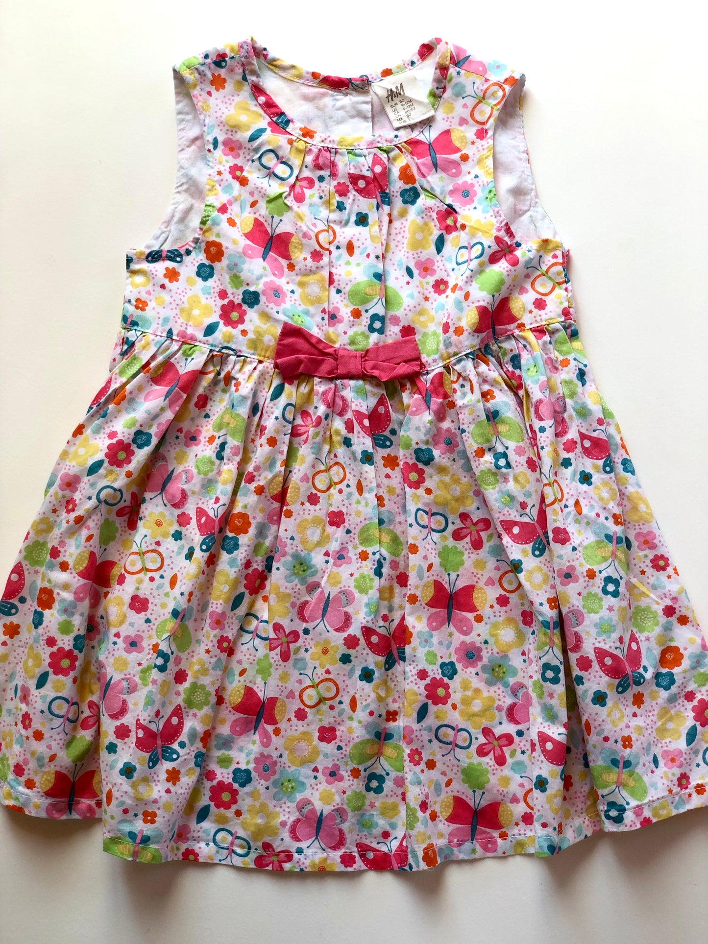 Robe à fleurs et papillons H&M 12 mois
