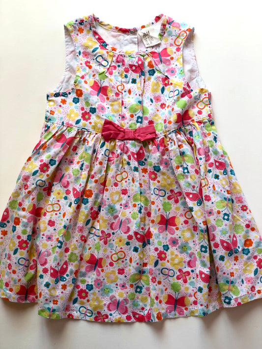 Robe à fleurs et papillons H&M 12 mois