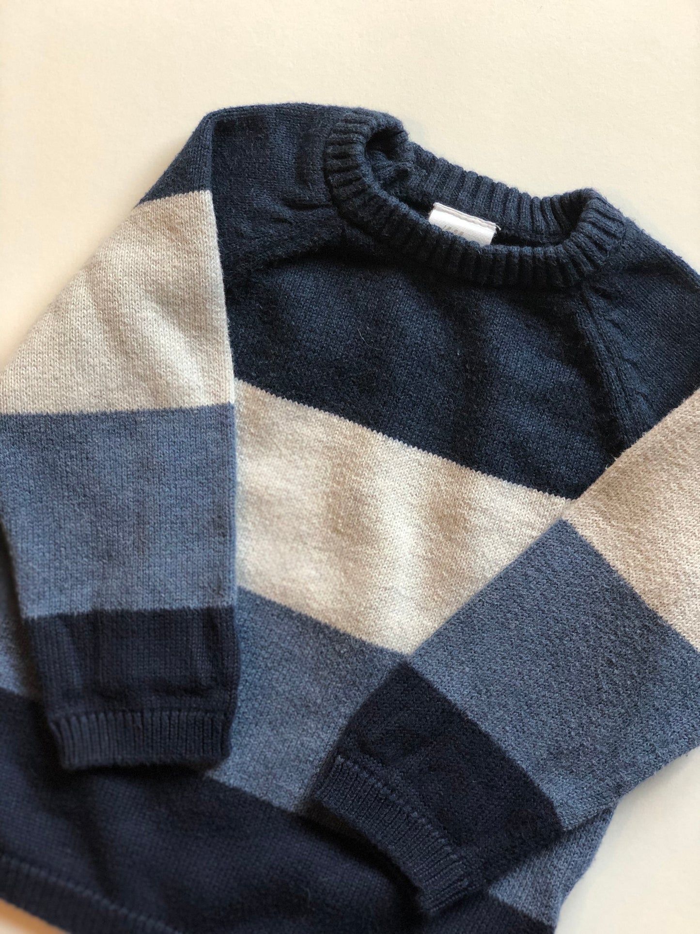 Pull rayé bleu H&M 6 mois