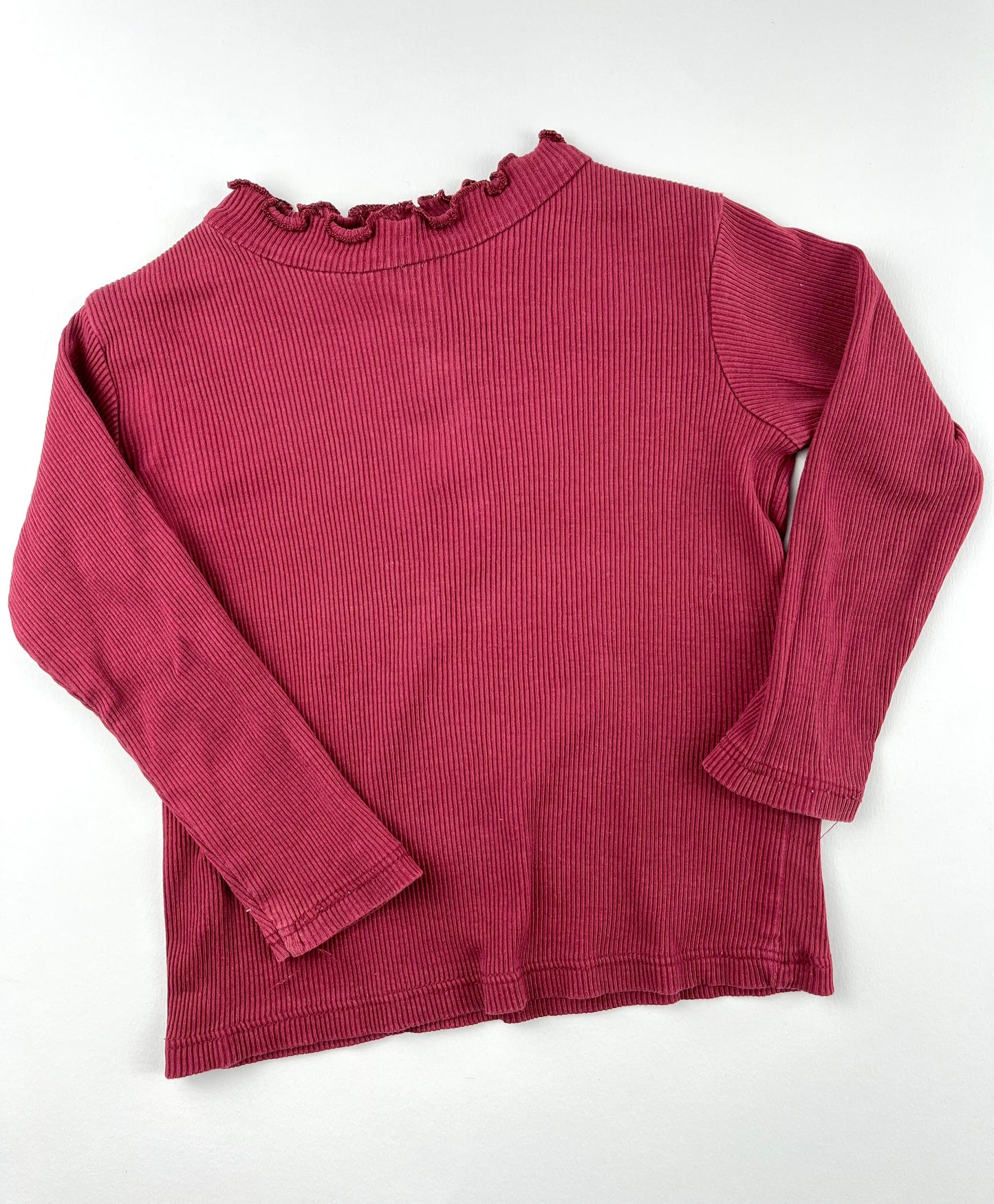T-shirt manches longues bordeaux Kiabi 18 mois