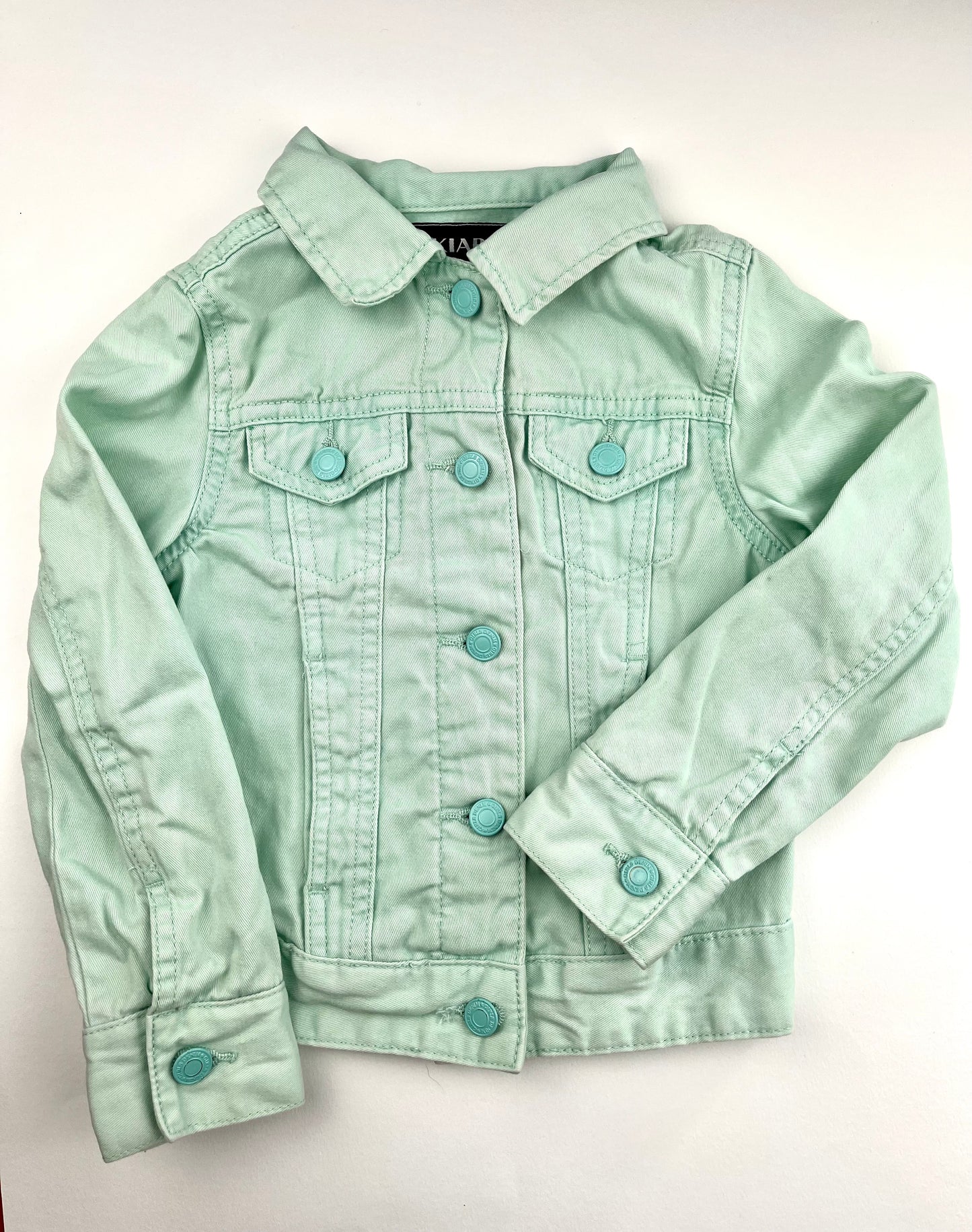 Veste en jeans bleu turquoise Kiabi 4 ans