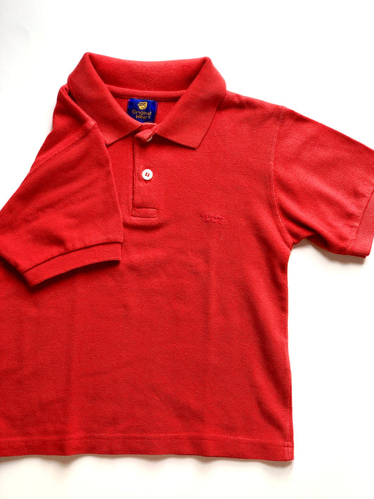 Polo manches courtes rouge vintage Original Wear 5 ans