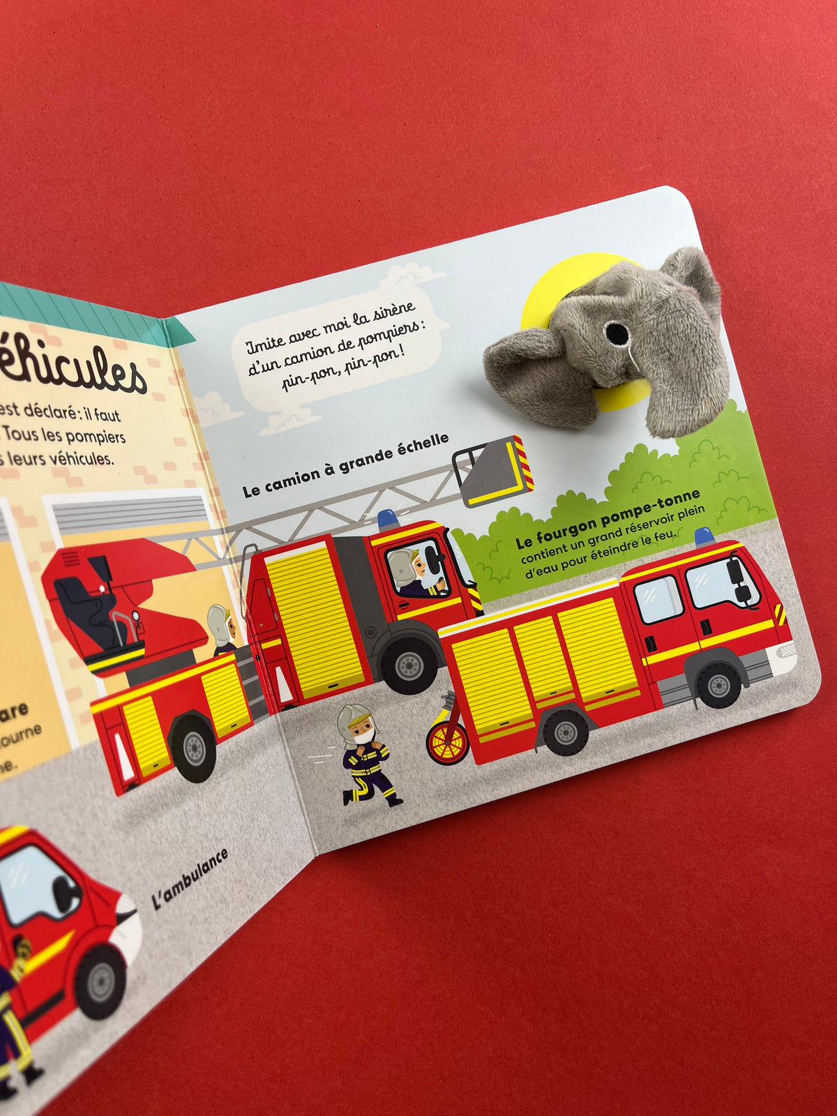 Livre marionnette « Les pompiers »