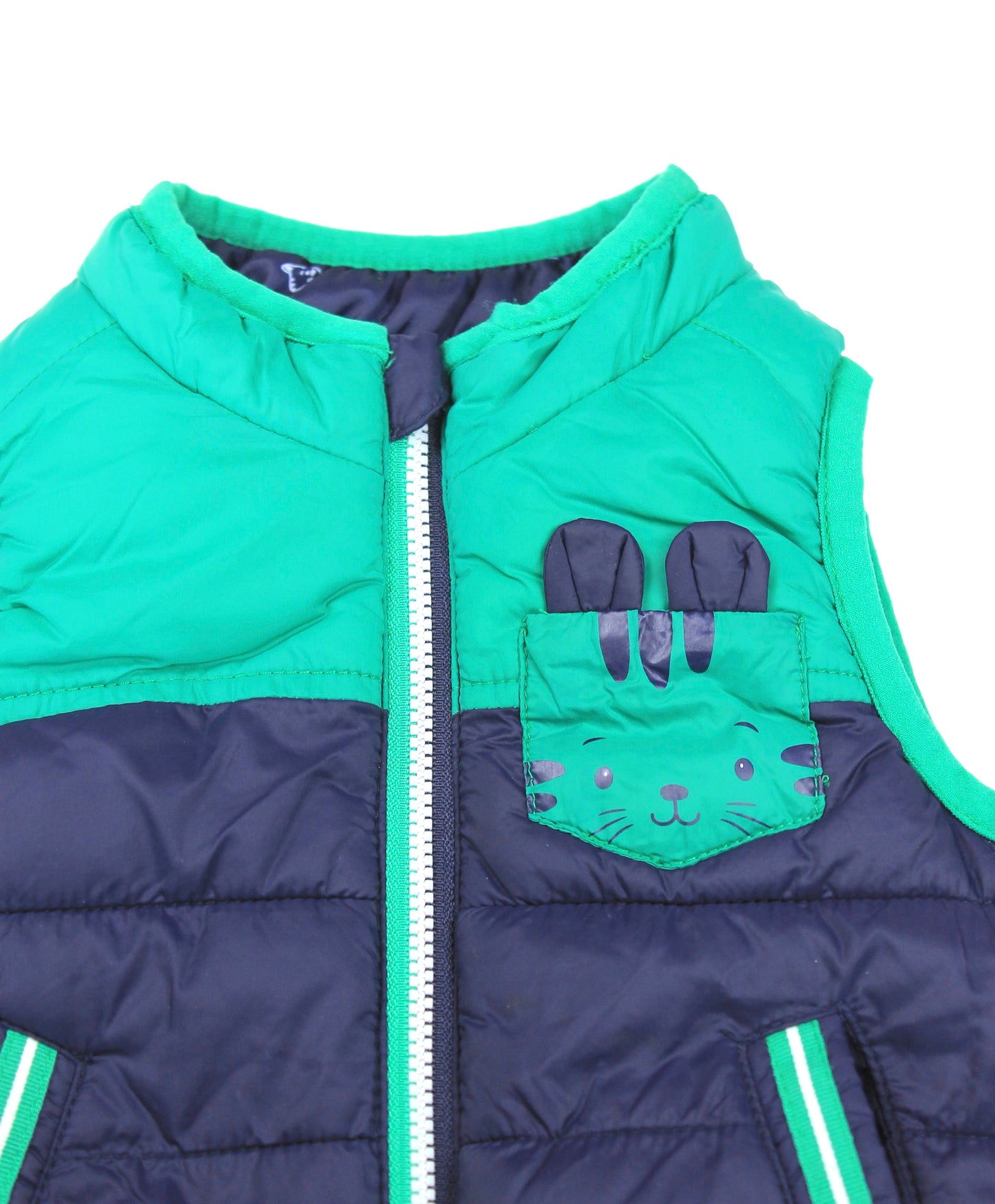Doudoune sans manches réversible bleu et vert Sergent Major 3 mois