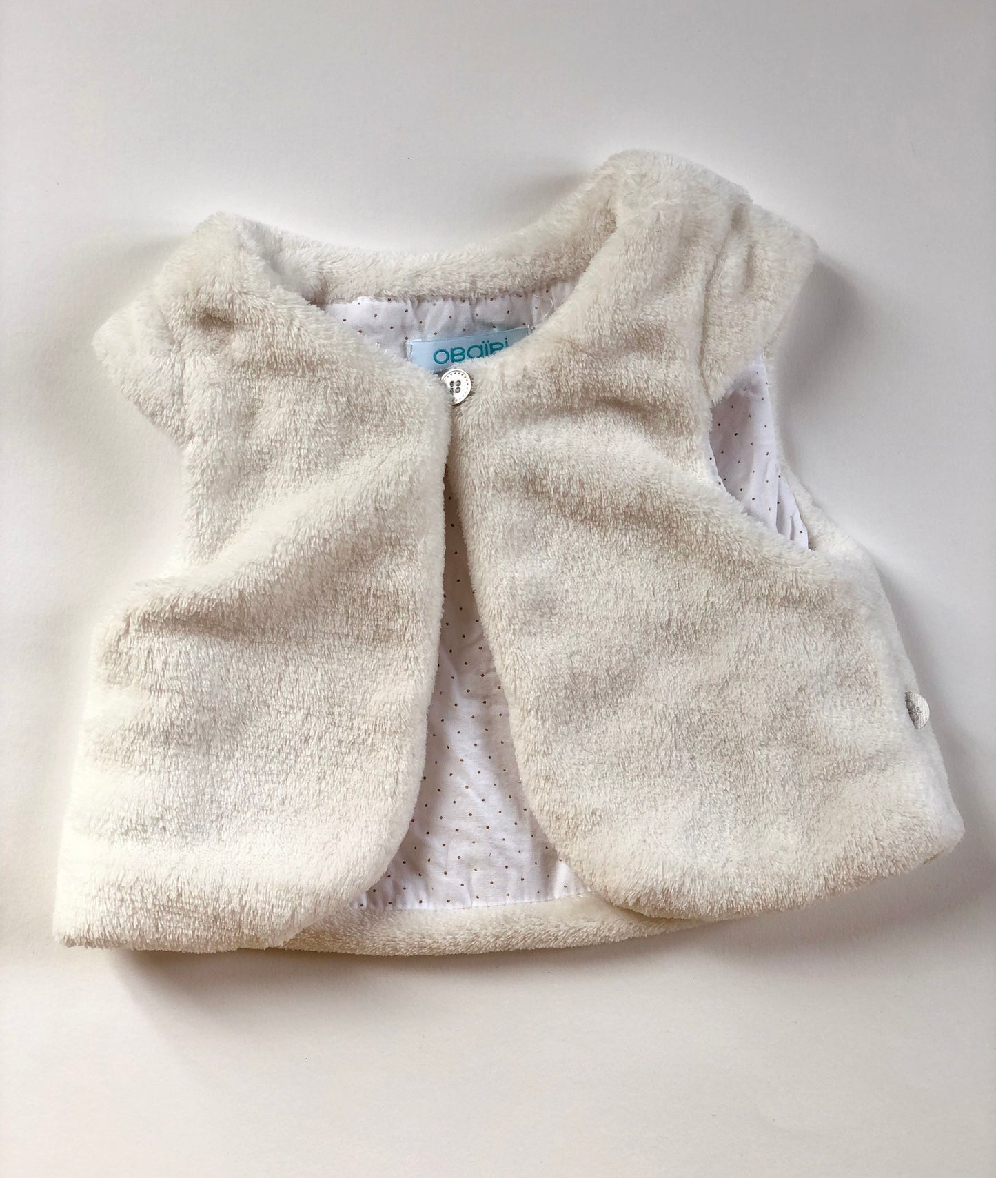 Gilet sans manche blanc Obaïbi 6 mois