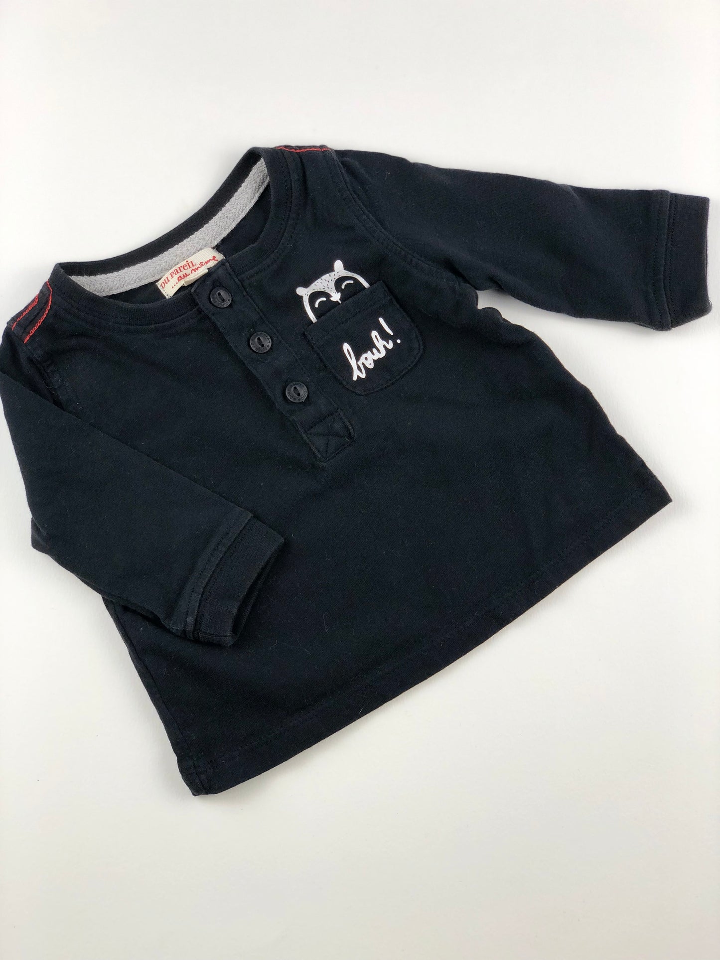 T-shirt noir Du Pareil Au Même 3 mois