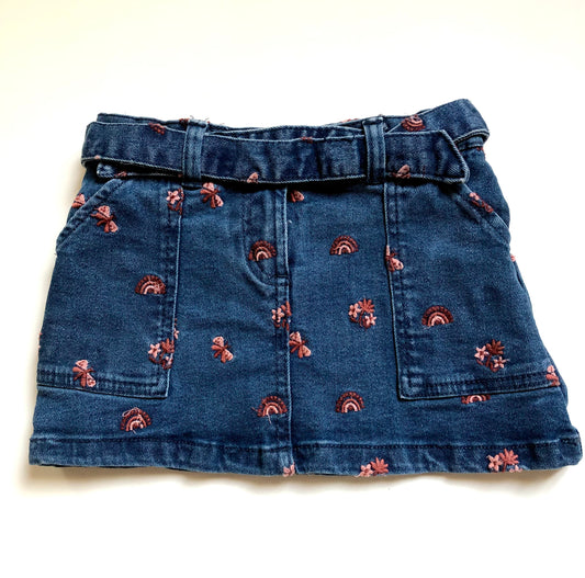 Jupe en jeans brodée Sergent Major 3 ans