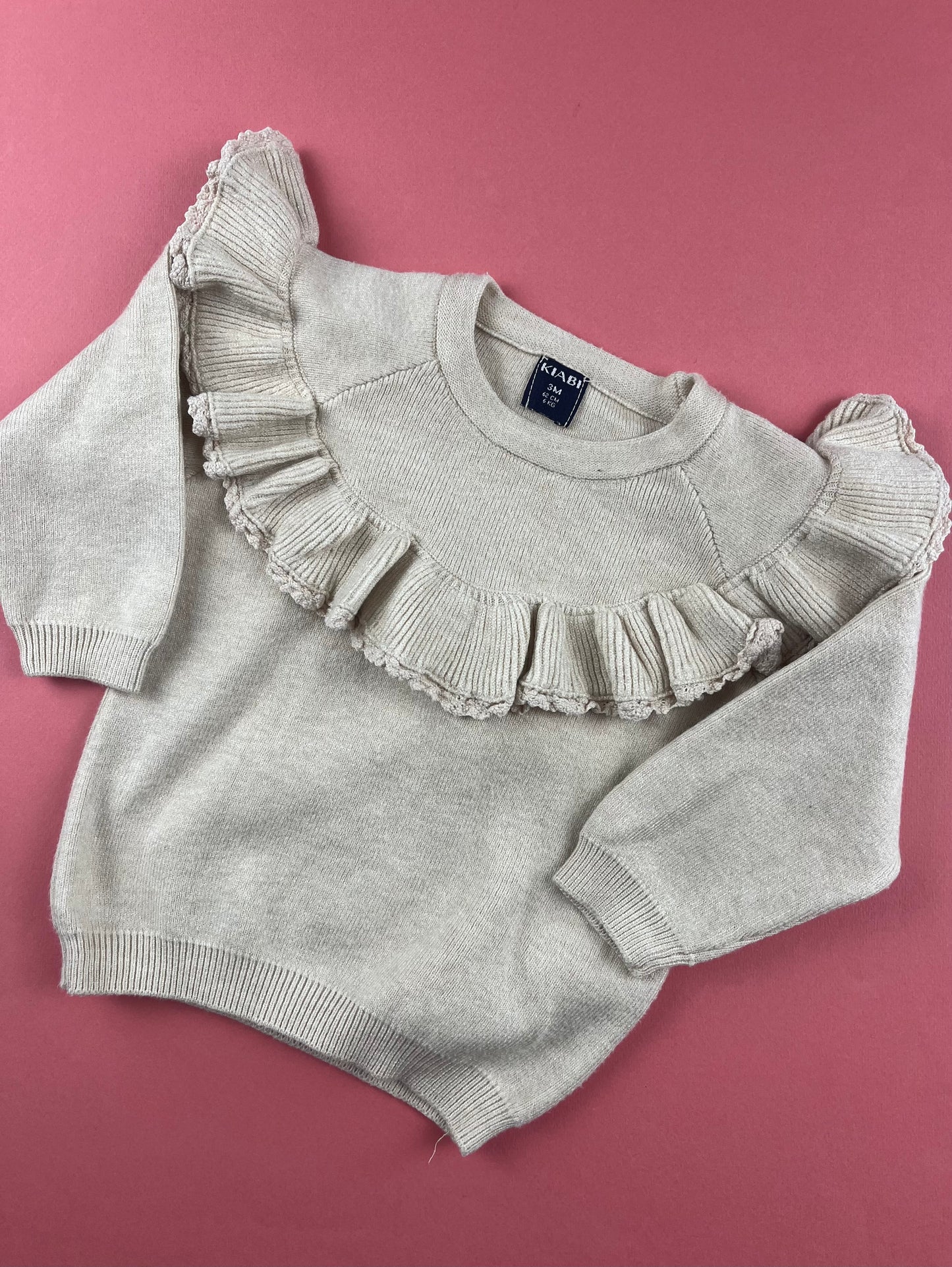 Ensemble beige en mailles Kiabi 3 mois