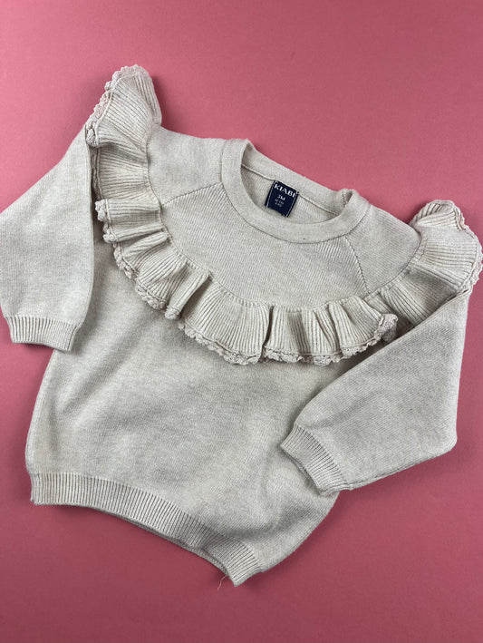 Ensemble beige en mailles Kiabi 3 mois