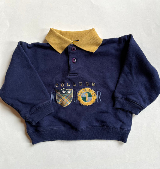 Polo vintage bleu Sergent Major 2 ans