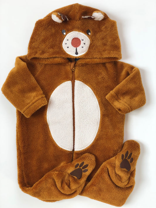 Combinaison polaire de Noël camel Kiabi 3 mois