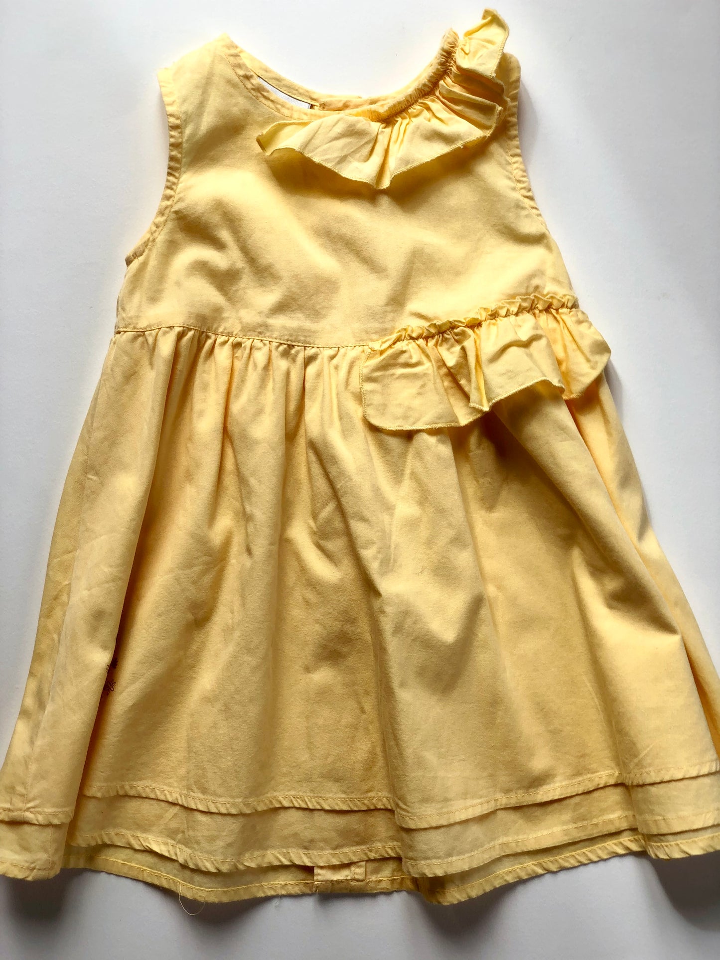Robe longue jaune vintage Kiabi 2 ans