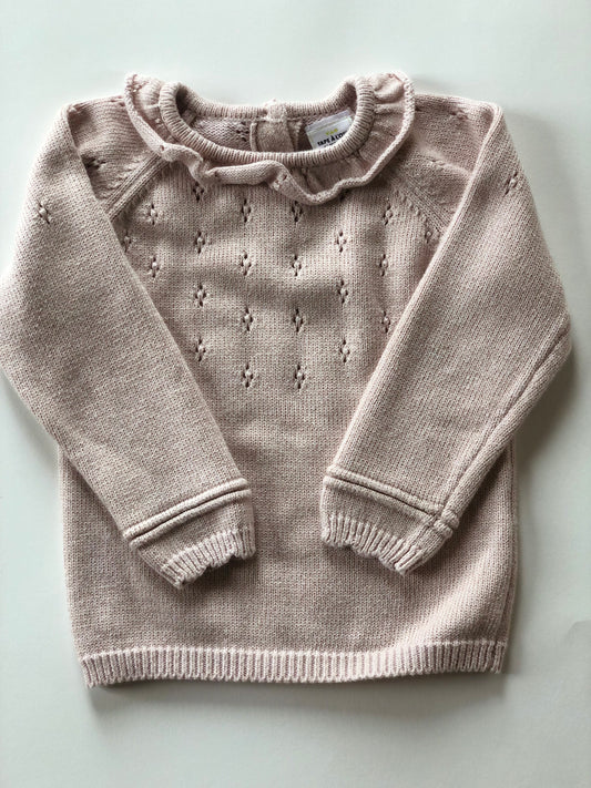 Pull en mailles rose et doré Tape à l’oeil taille 3 ans