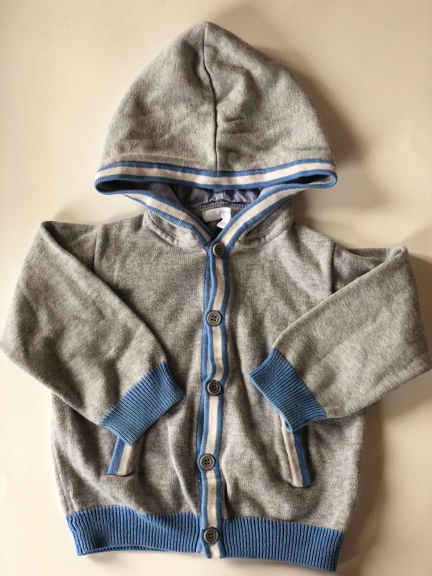 Gilet à capuche gris Jacadi 18 mois