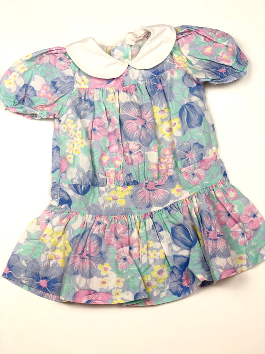 Robe à fleurs vintage 12 mois