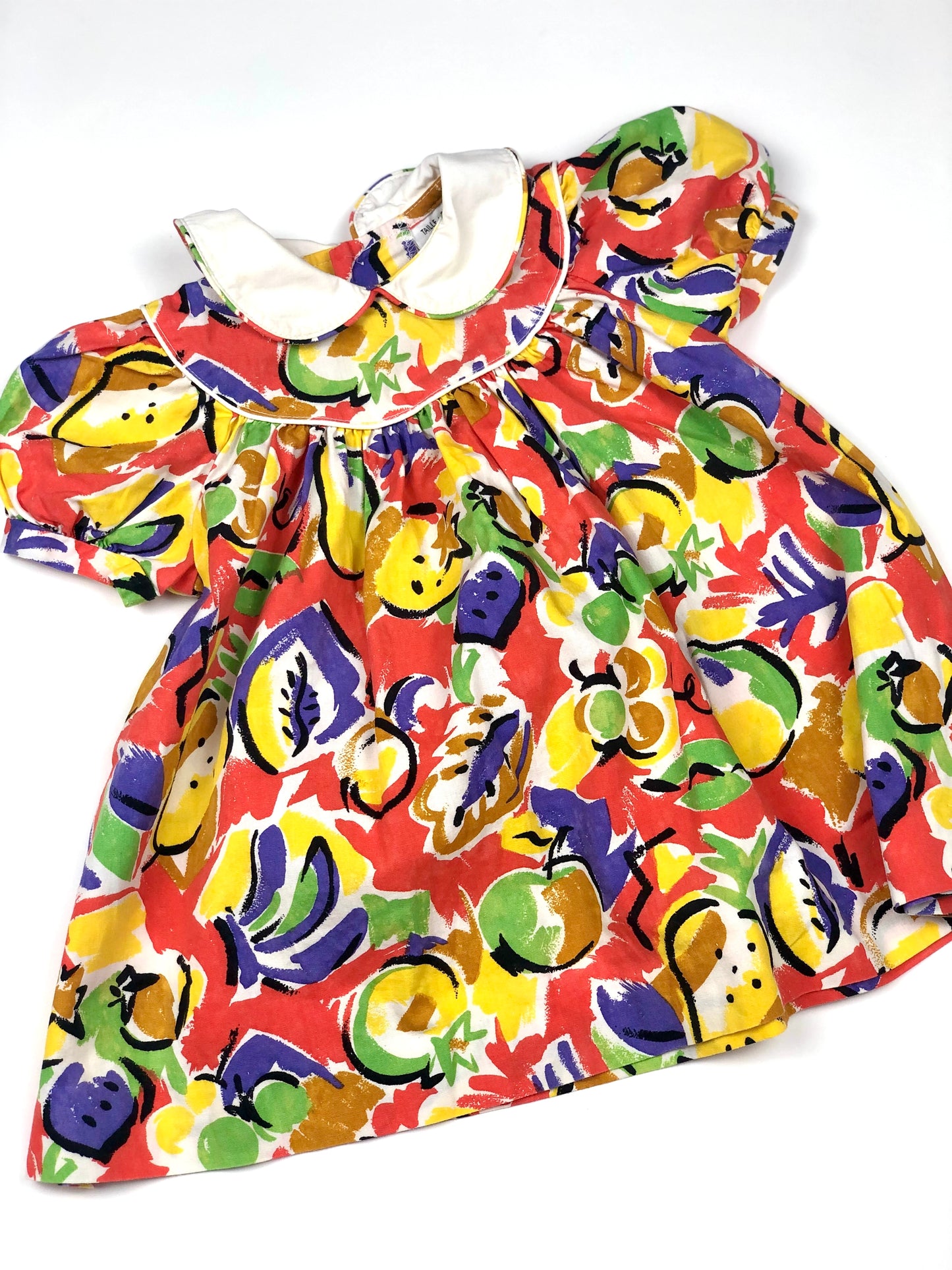 Robe motifs fruits vintage 6 mois