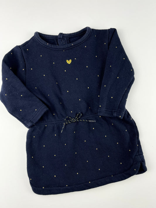 Robe à pois bleu Kiabi 6 mois