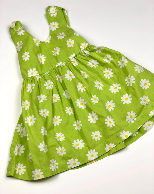 Robe verte à fleurs vintage Bout’chou 18 mois
