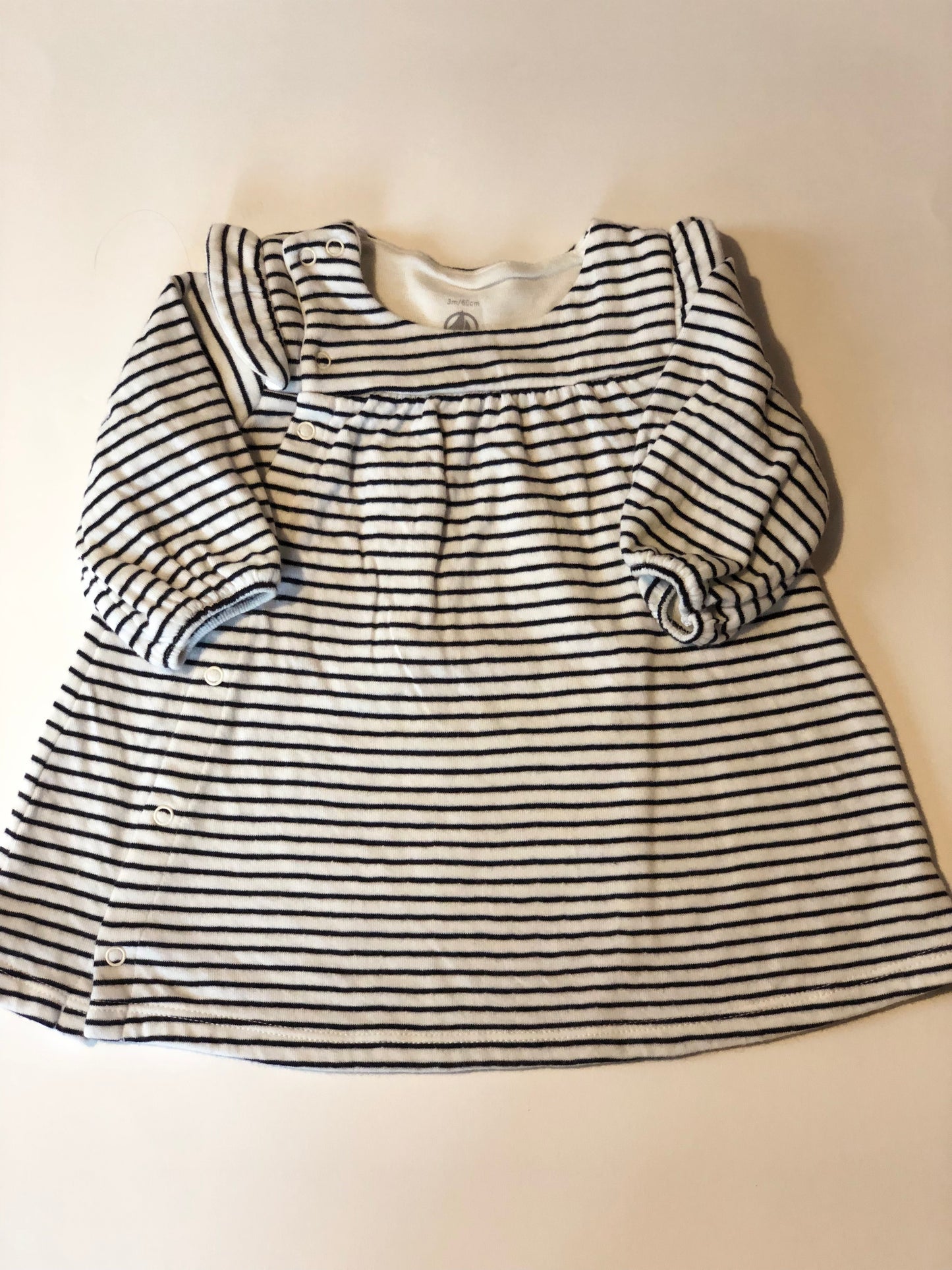 Robe marinière bleu et blanc Petit Bateau 3 mois