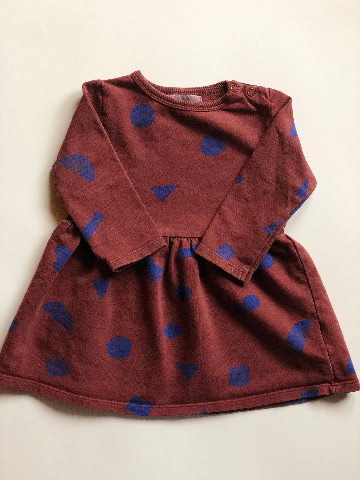 Robe bordeaux forme bleues Bobo Choses 6 mois