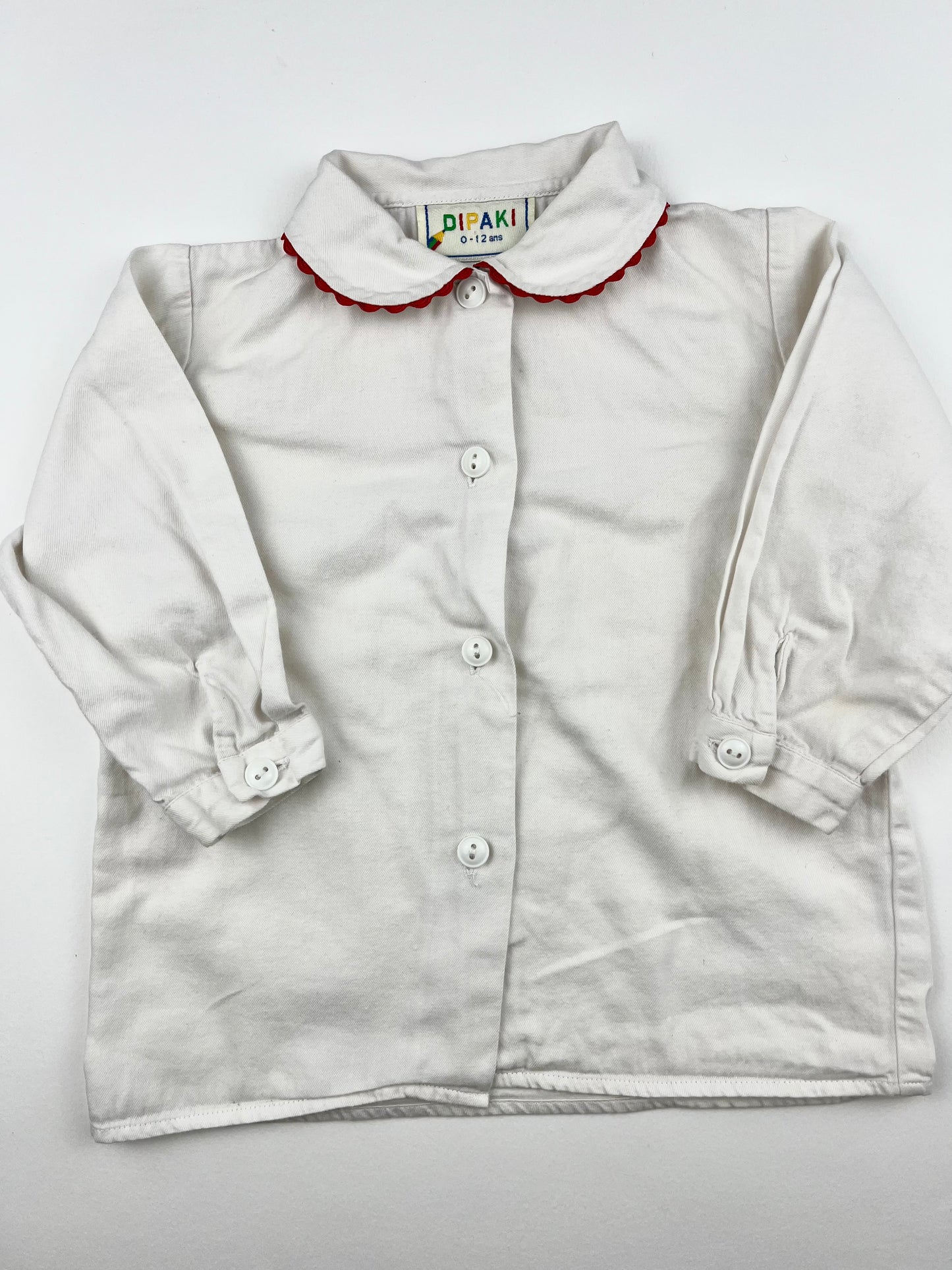 Chemisier blanc vintage Dipaki 12 mois