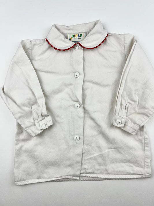 Chemisier blanc vintage Dipaki 12 mois
