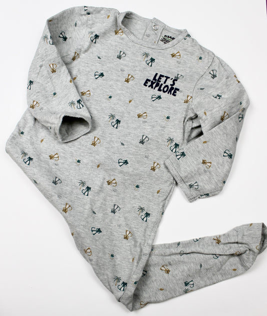 Pyjama gris motifs tigres Kiabi 3 ans