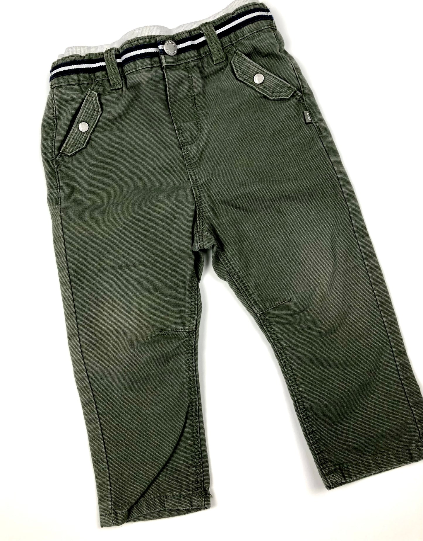 Pantalon vert kaki Obaïbi 18 mois