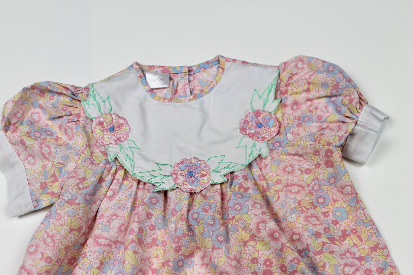 Robe courte à fleurs vintage 18 mois