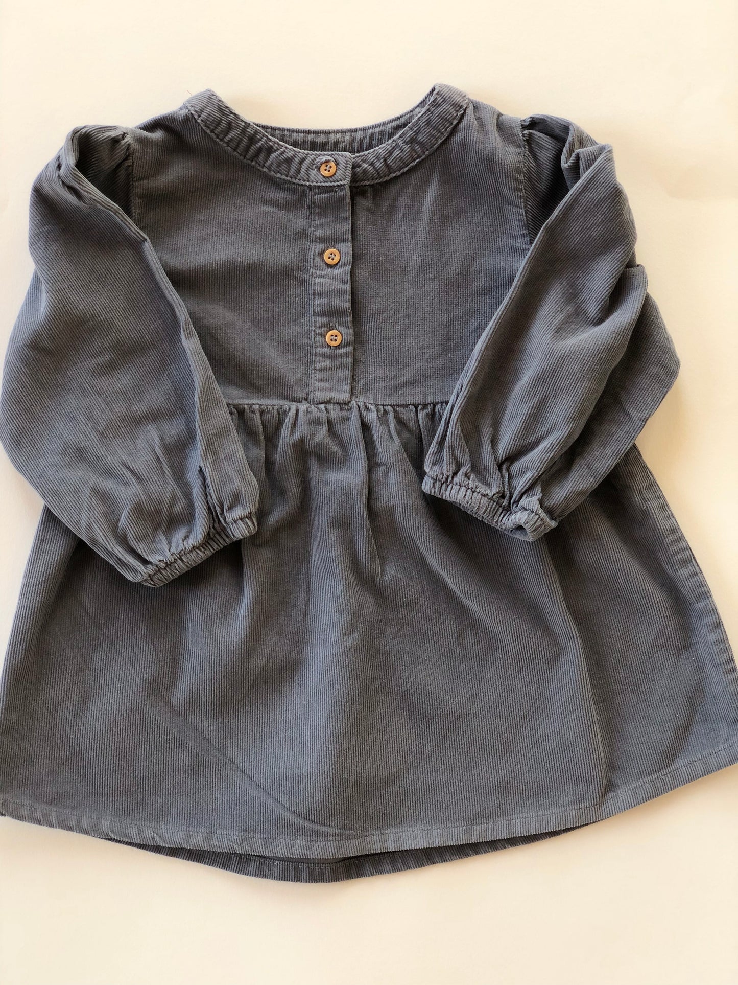 Robe velours côtelé bleue Mango 18 mois
