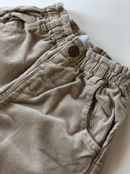 Pantalon velours côtelé beige Zara 12-18 mois