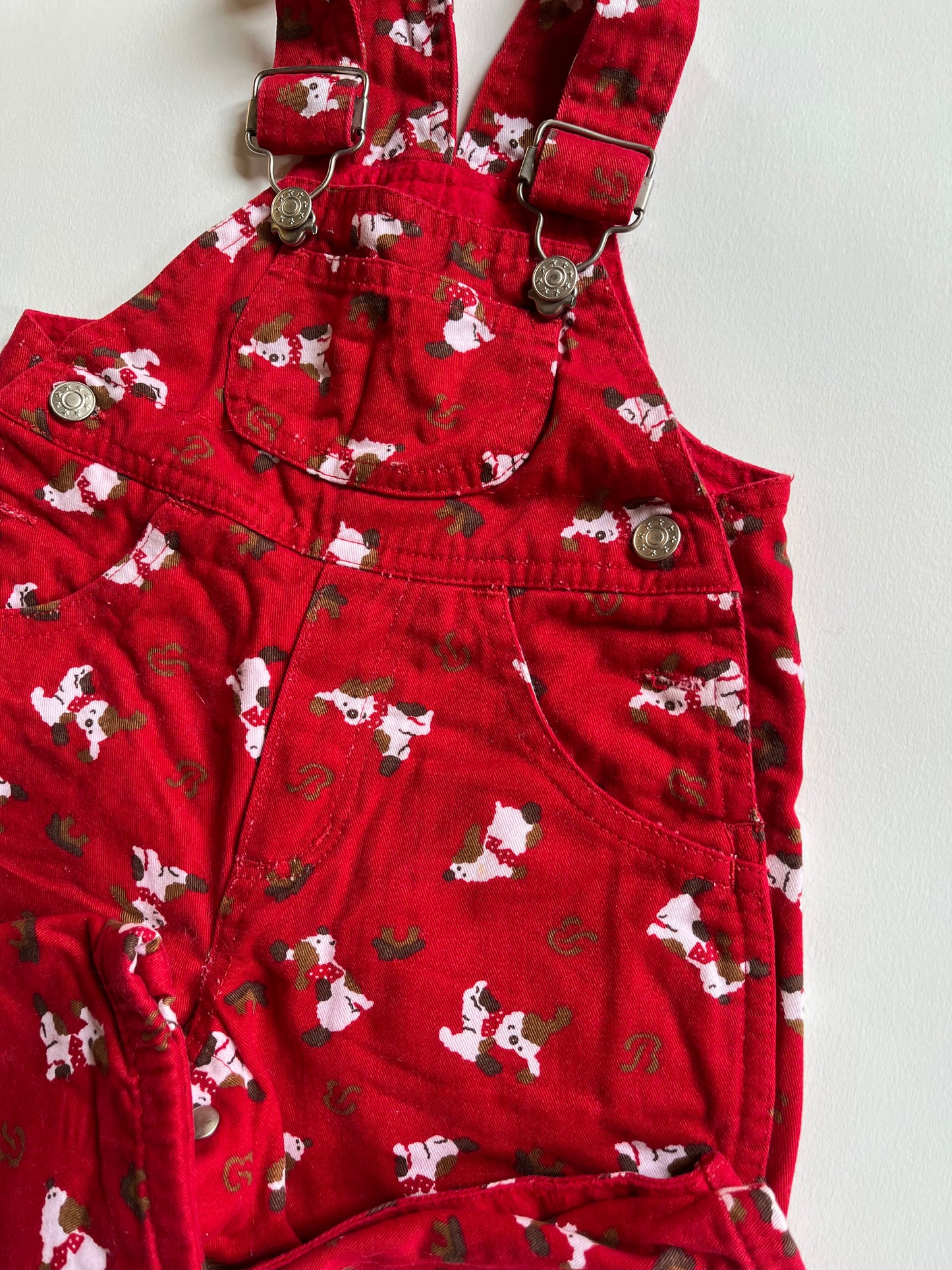 Salopette rouge vintage 9 mois