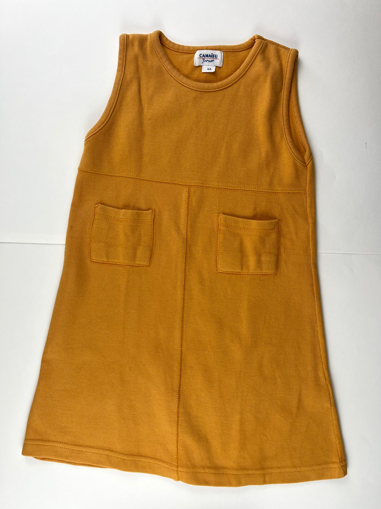Robe débardeur orange vintage Camaïeu 8 ans