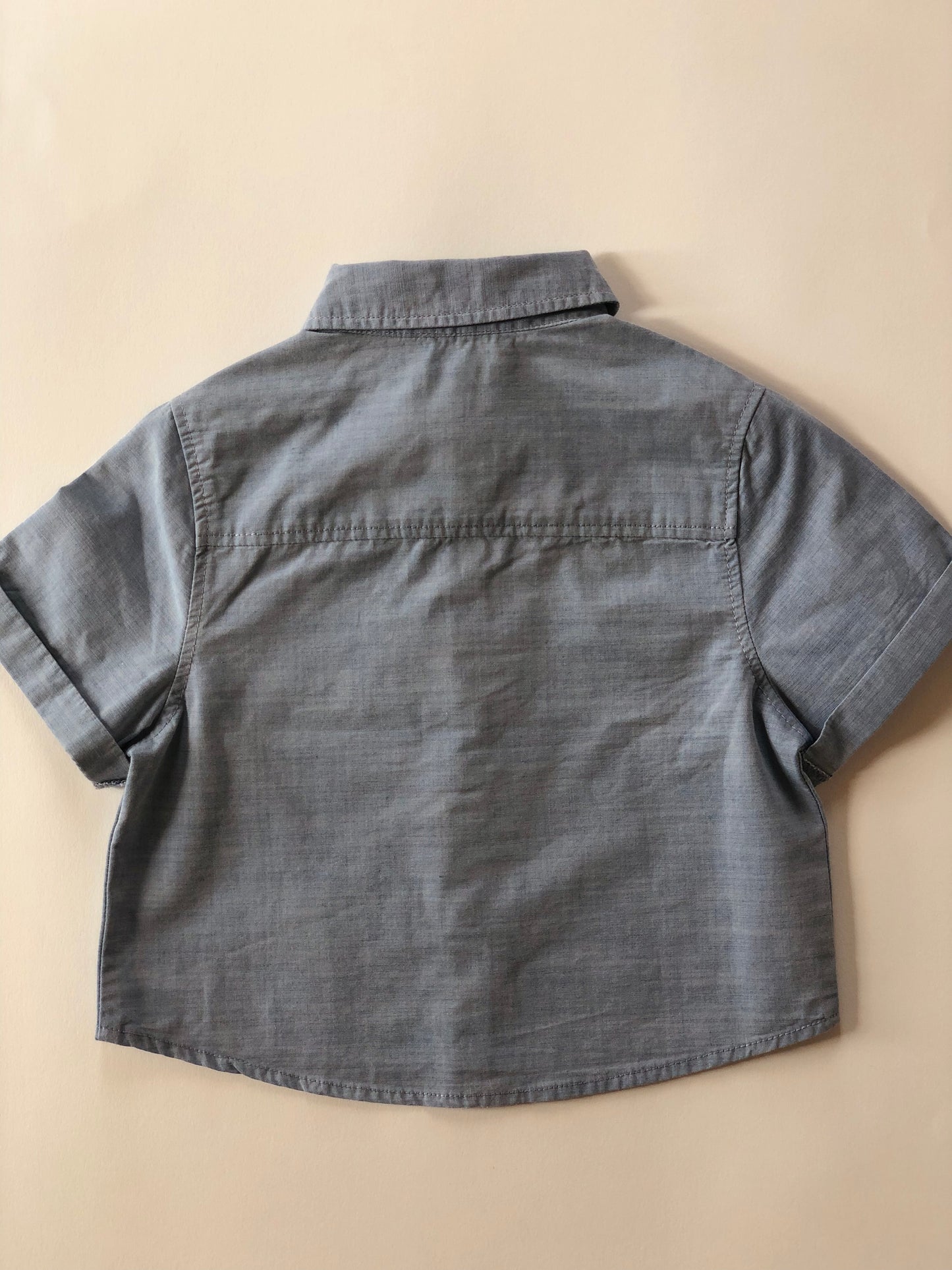 Chemise manches courtes bleue Kiabi 3 ans