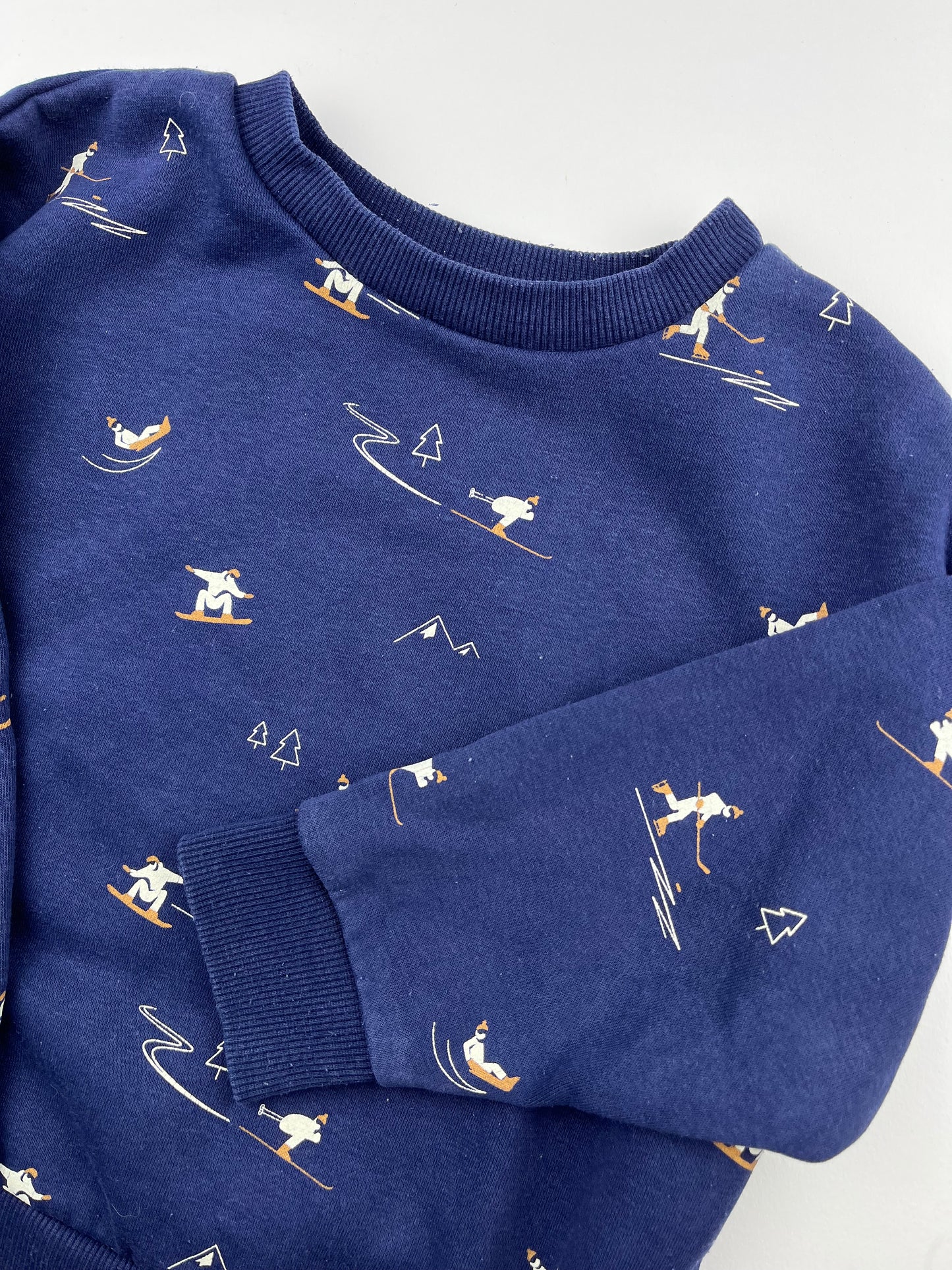 Sweat bleu motifs ski Okaïdi 4 ans