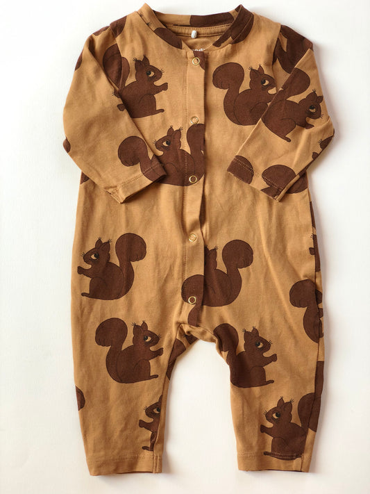 Pyjama marron motifs écureuil Mini Rodini 3-6 mois