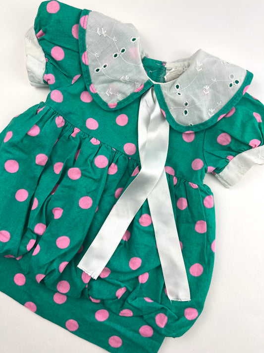 Robe ballon à pois vintage 6 mois