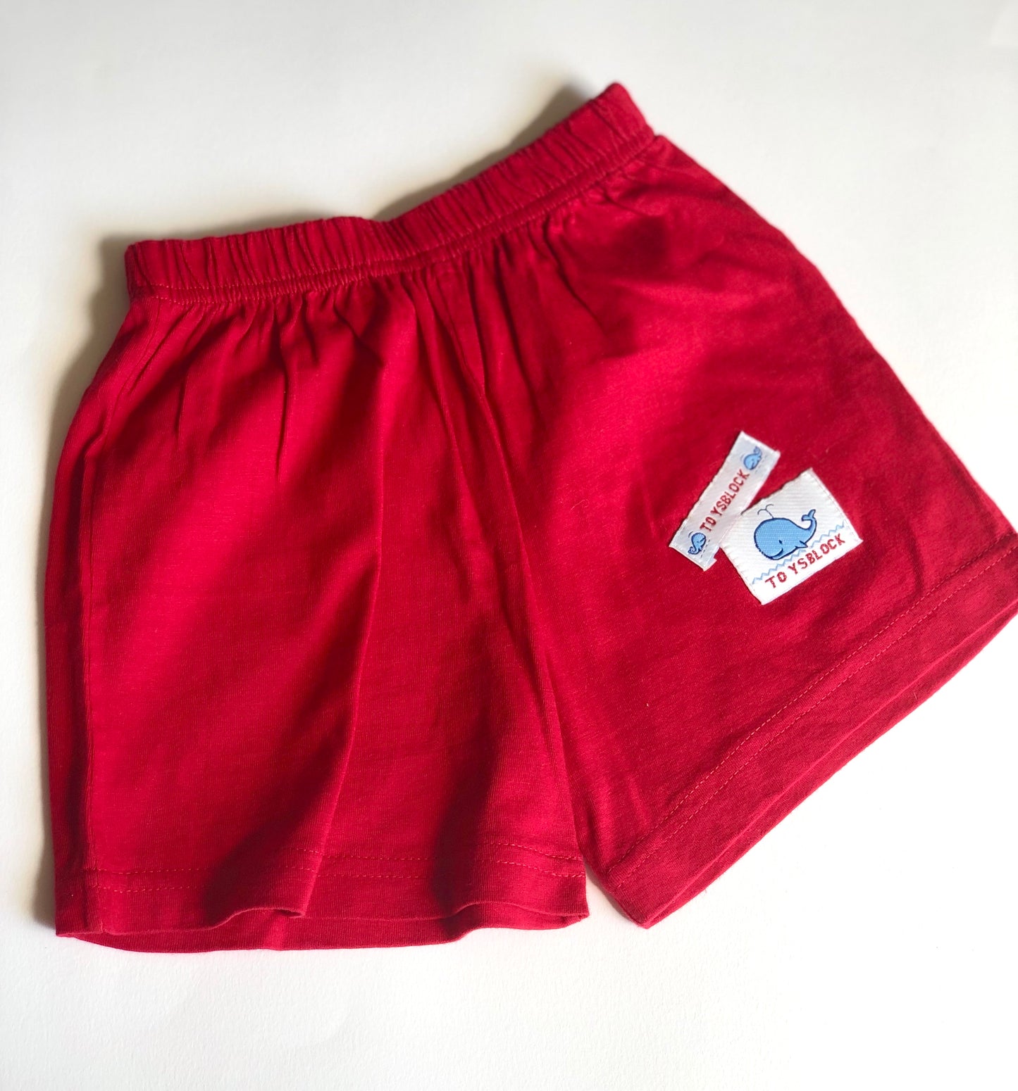 Short élastique rouge 12 mois