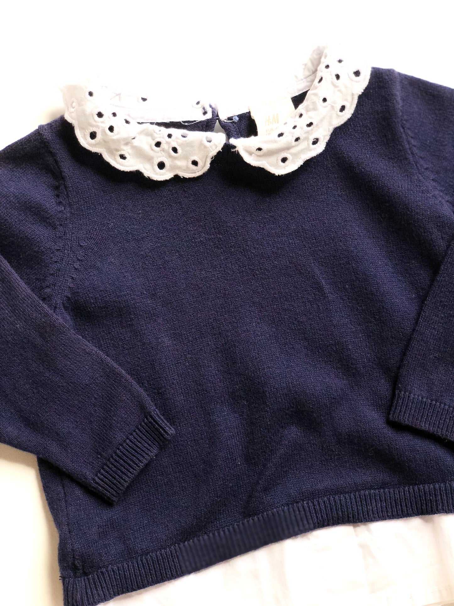Pull en mailles avec col en dentelles H&M 6 mois