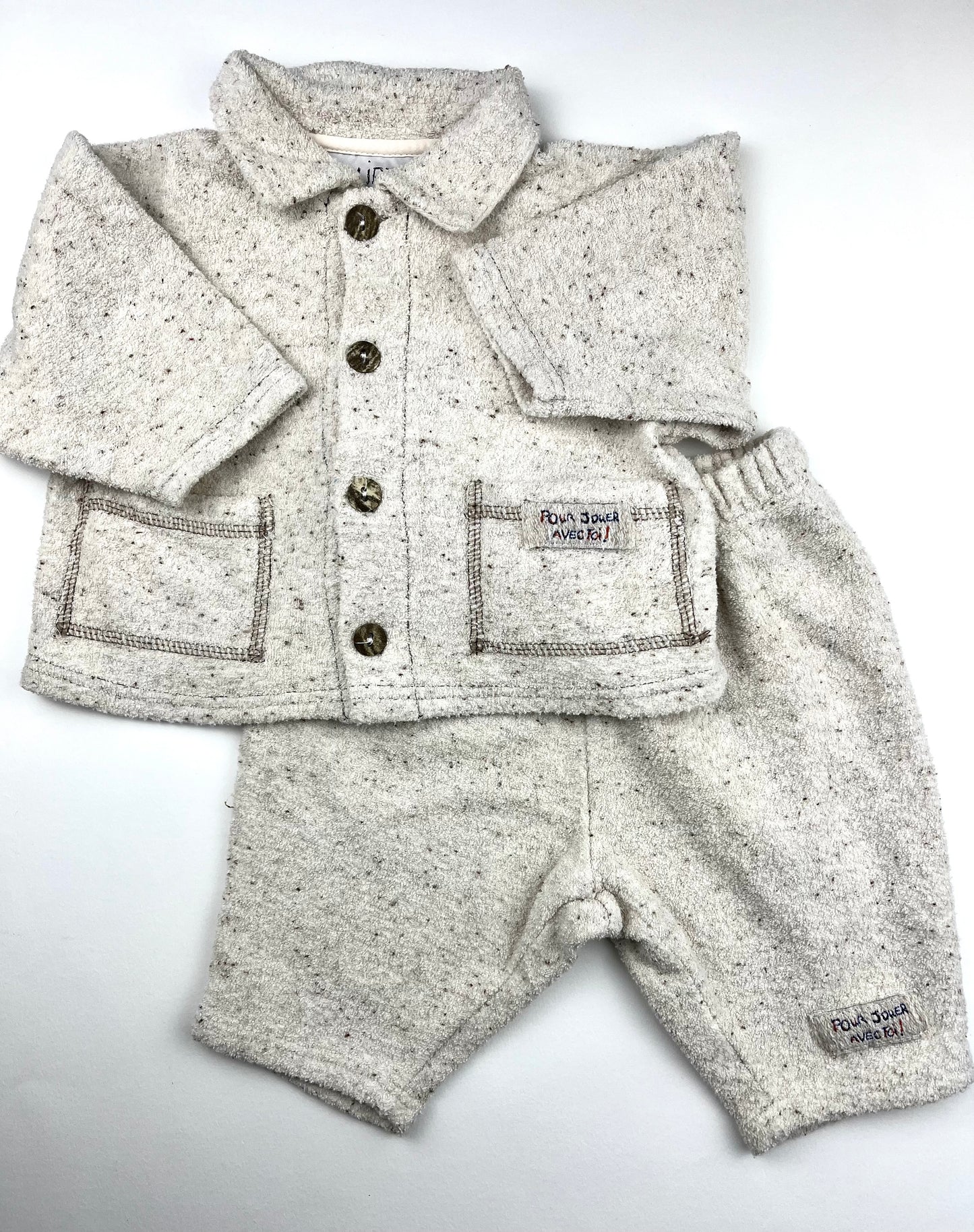 Ensemble pyjama beige vintage Galipette 6 mois