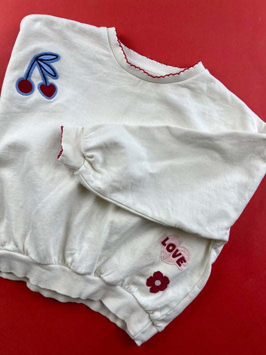 Sweat blanc Vertbaudet 10 ans