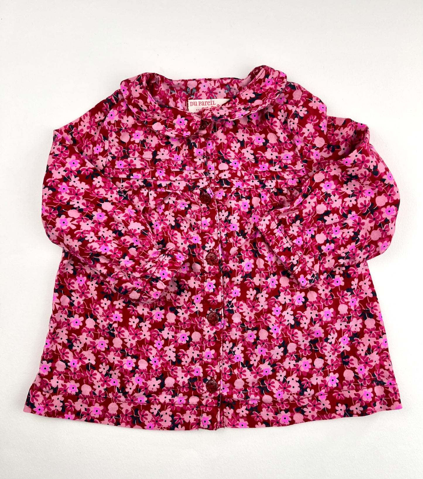 Chemisier à fleurs rose Du Pareil Au Même 9 mois