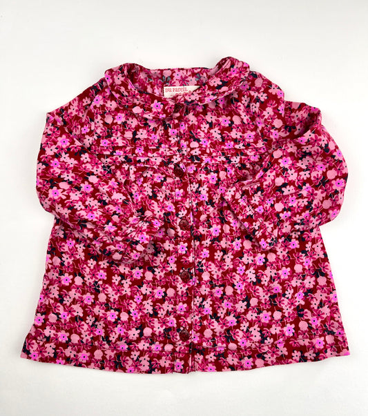 Chemisier à fleurs rose Du Pareil Au Même 9 mois
