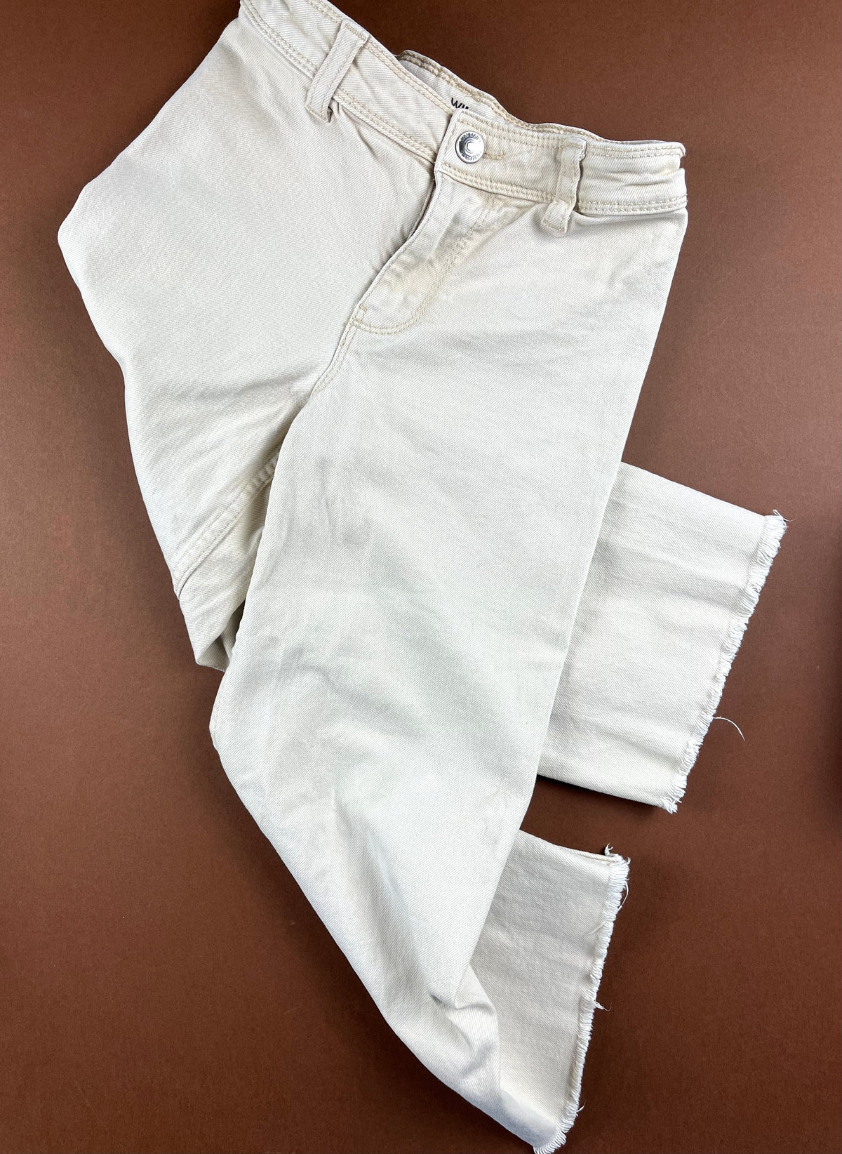 Pantalon jeans Wide beige Kiabi 6 ans