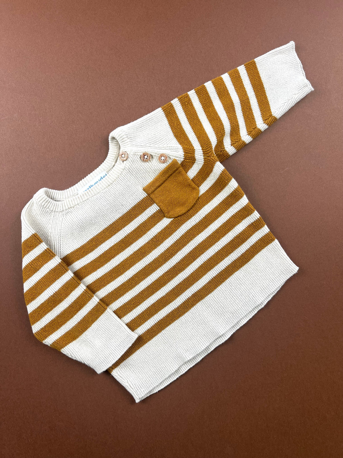 Pull en mailles rayé Vertbaudet 3 mois